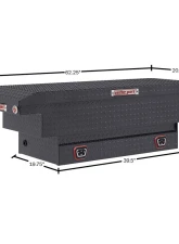 Weather Guard Saddle Box, Aluminum, Compact Low Profile, Gunmetal Gray,  8.0  cu ft                                     - 131-6-04 - Image 2