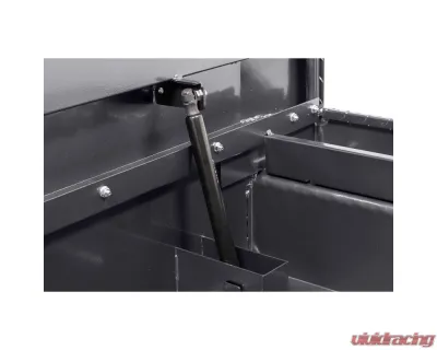 Weather Guard Saddle Box, Aluminum, Compact Low Profile, Gunmetal Gray,  8.0  cu ft - 131-6-04