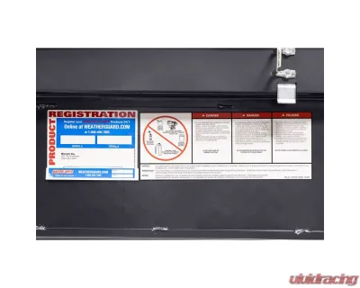 Weather Guard Saddle Box, Aluminum, Compact Low Profile, Gunmetal Gray,  8.0  cu ft - 131-6-04