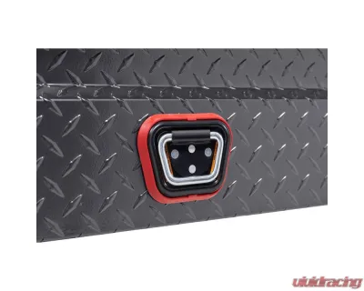 Weather Guard Saddle Box, Aluminum, Compact Low Profile, Gunmetal Gray,  8.0  cu ft - 131-6-04