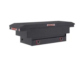 Weather Guard Saddle Box, Aluminum, Compact Low Profile, Gunmetal Gray,  8.0  cu ft