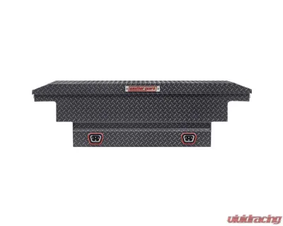 Weather Guard Saddle Box, Aluminum, Compact Low Profile, Gunmetal Gray,  8.0  cu ft - 131-6-04