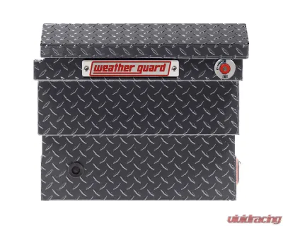 Weather Guard Saddle Box, Aluminum, Compact Low Profile, Gunmetal Gray,  8.0  cu ft - 131-6-04