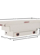 Weather Guard Saddle Box, Aluminum, Compact Deep, Clear, 9.0 cu ft                                     - 137-0-04 - Image 2