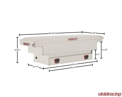 Weather Guard Saddle Box, Aluminum, Compact Deep, Clear, 9.0 cu ft - 137-0-04