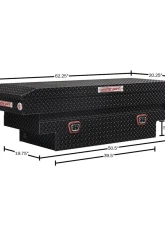 Weather Guard Saddle Box, Aluminum, Compact Deep, Gloss Black, 9.0 cu ft                                     - 137-5-04 - Image 2