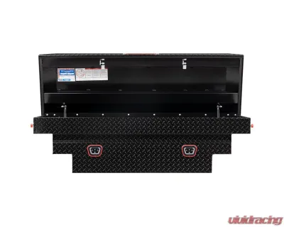 Weather Guard Saddle Box, Aluminum, Compact Deep, Gloss Black, 9.0 cu ft - 137-5-04