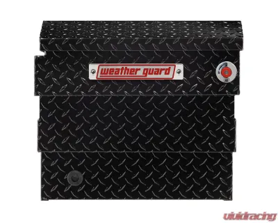 Weather Guard Saddle Box, Aluminum, Compact Deep, Gloss Black, 9.0 cu ft - 137-5-04