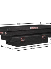 Weather Guard Saddle Box, Aluminum, Compact Deep, Textured Matte Black, 9.0 cu ft                                     - 137-52-04 - Image 2