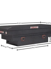 Weather Guard Saddle Box, Aluminum, Compact Deep, Gunmetal Gray, 9.0 cu ft                                     - 137-6-04 - Image 2