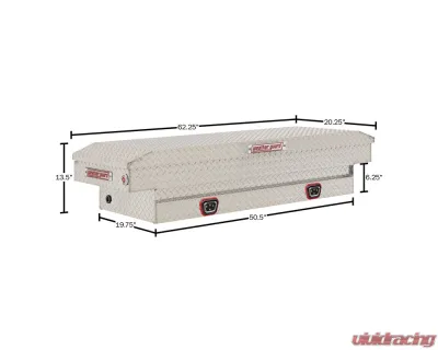 Weather Guard Saddle Box, Aluminum, Compact, Clear, 7.0 cu ft - 154-0-04