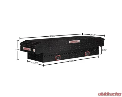 Weather Guard Saddle Box, Aluminum, Compact, Gloss Black, 7.0 cu ft - 154-5-04