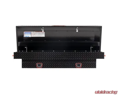 Weather Guard Saddle Box, Aluminum, Compact, Gloss Black, 7.0 cu ft - 154-5-04