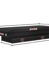 Weather Guard Saddle Box, Aluminum, Compact, Textured Matte Black, 7.0 cu ft                                     - 154-52-04 - Image 2