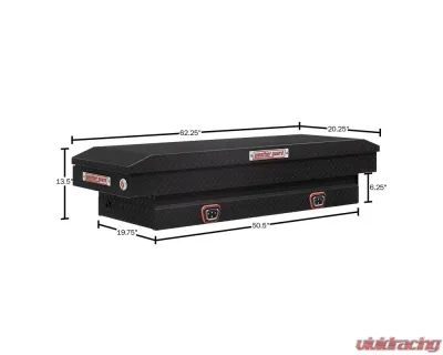 Weather Guard Saddle Box, Aluminum, Compact, Textured Matte Black, 7.0 cu ft - 154-52-04