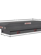 Weather Guard Saddle Box, Aluminum, Compact, Gunmetal Gray, 7.0 cu ft                                     - 154-6-04 - Image 2