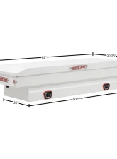 Weather Guard Saddle Box, Steel, Compact, White, 7.0 cu ft                                     - 156-3-04 - Image 2
