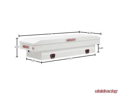 Weather Guard Saddle Box, Steel, Compact, White, 7.0 cu ft - 156-3-04