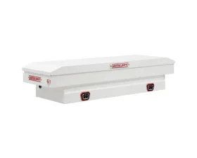 Weather Guard Saddle Box, Steel, Compact, White, 7.0 cu ft