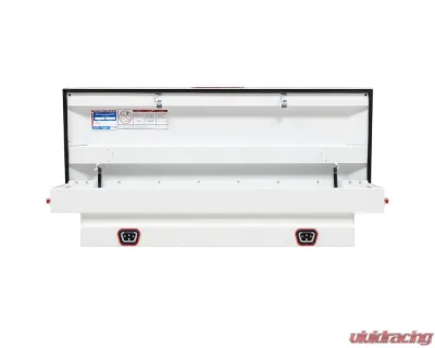 Weather Guard Saddle Box, Steel, Compact, White, 7.0 cu ft - 156-3-04