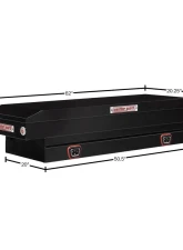Weather Guard Saddle Box, Steel, Compact, Gloss Black, 7.0 cu ft                                     - 156-5-04 - Image 2