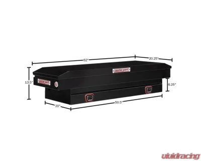 Weather Guard Saddle Box, Steel, Compact, Gloss Black, 7.0 cu ft - 156-5-04