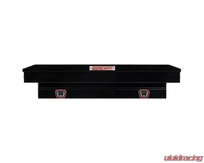 Weather Guard Saddle Box, Steel, Compact, Gloss Black, 7.0 cu ft - 156-5-04