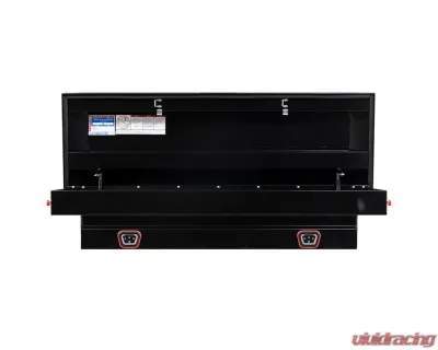 Weather Guard Saddle Box, Steel, Compact, Gloss Black, 7.0 cu ft - 156-5-04