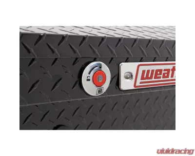 Weather Guard 87in Lo-Side Box, Aluminum, Gloss Black, 7.0 cu ft - 164-5-04