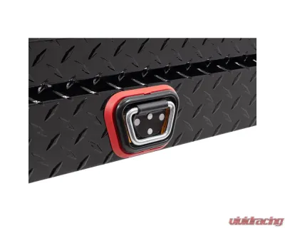 Weather Guard 87in Lo-Side Box, Aluminum, Gloss Black, 7.0 cu ft - 164-5-04