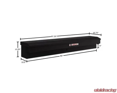 Weather Guard 87in Lo-Side Box, Aluminum, Textured Matte Black, 7.0 cu ft - 164-52-04