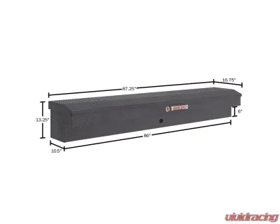 Weather Guard 87in Lo-Side Box, Aluminum, Gunmetal Gray, 7.0 cu ft - 164-6-04