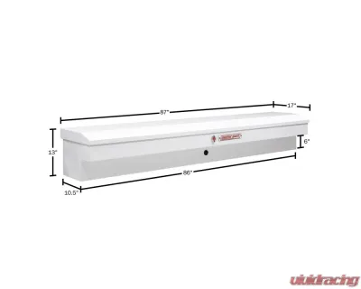 Weather Guard 87in Lo-Side Box, Steel, White, 7.0 cu ft - 165-3-04