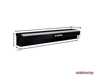 Weather Guard 87in Lo-Side Box, Steel, Gloss Black, 7.0 cu ft - 165-5-04