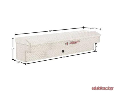 Weather Guard 56in Lo-Side Box, Aluminum, Clear, 4.0 cu ft - 174-0-04