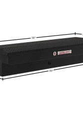 Weather Guard 56in Lo-Side Box, Aluminum, Gloss Black, 4.0 cu ft                                     - 174-5-04 - Image 2