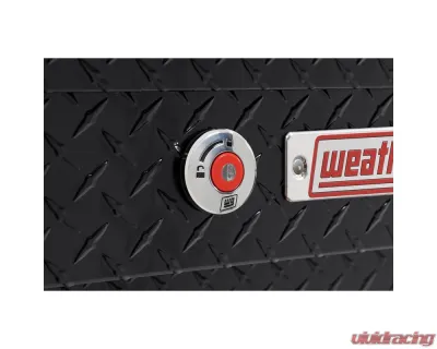 Weather Guard 56in Lo-Side Box, Aluminum, Gloss Black, 4.0 cu ft - 174-5-04
