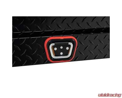 Weather Guard 56in Lo-Side Box, Aluminum, Gloss Black, 4.0 cu ft - 174-5-04