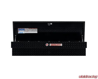 Weather Guard 56in Lo-Side Box, Aluminum, Gloss Black, 4.0 cu ft - 174-5-04