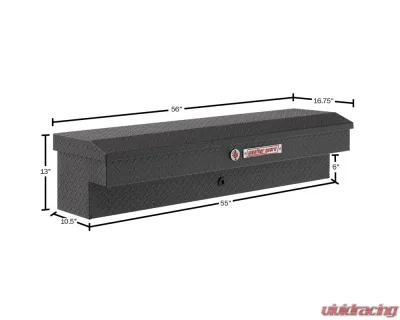 Weather Guard 56in Lo-Side Box, Aluminum, Textured Matte Black, 4.0 cu ft - 174-52-04