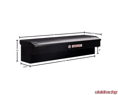 Weather Guard 56in Lo-Side Box, Steel, Gloss Black, 4.0 cu ft - 175-5-04