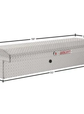 Weather Guard 56in Low Profile Lo-Side Box, Aluminum, Clear, 4.0 cu ft                                     - 178-0-04 - Image 2