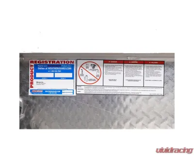 Weather Guard 56in Low Profile Lo-Side Box, Aluminum, Clear, 4.0 cu ft - 178-0-04