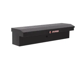 Weather Guard 56in Low Profile Lo-Side Box, Aluminum, Gloss Black, 4.0 cu ft