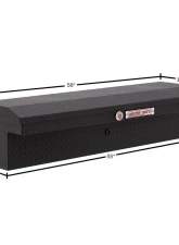 Weather Guard 56in Low Profile Lo-Side Box, Aluminum, Gloss Black, 4.0 cu ft                                     - 178-5-04 - Image 2