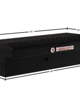 Weather Guard 41in Low Profile Lo-Side Box, Aluminum, Gloss Black, 3.0 cu ft                                     - 180-5-04 - Image 2