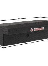 Weather Guard 41in Low Profile Lo-Side Box, Aluminum, Textured Matte Black, 3.0 cu ft                                     - 180-52-04 - Image 2