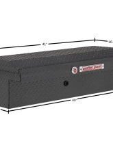 Weather Guard 41in Low Profile Lo-Side Box, Aluminum, Gunmetal Gray, 3.0 cu ft                                     - 180-6-04 - Image 2