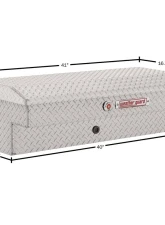 Weather Guard 41in Lo-Side Box, Aluminum, Clear, 3.0 cu ft                                     - 184-0-04 - Image 2