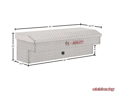 Weather Guard 41in Lo-Side Box, Aluminum, Clear, 3.0 cu ft - 184-0-04